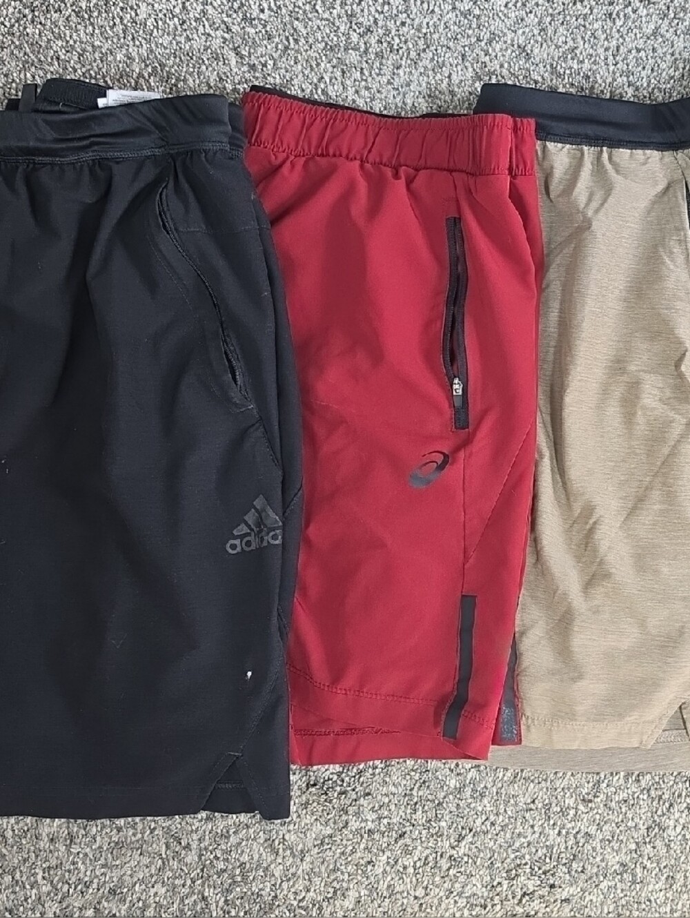 adidas Men's Shorts Set in Black, Red, Tan, Gray Bundle